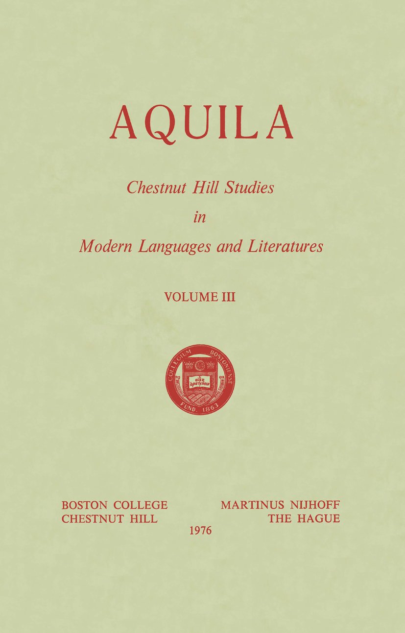Chestnut Hill Studies in Modern Language and Literature