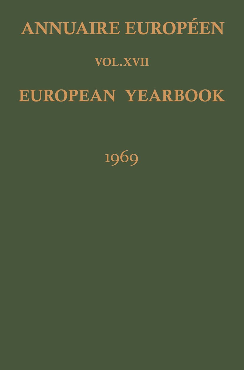 Annuaire Europeen / European Yearbook