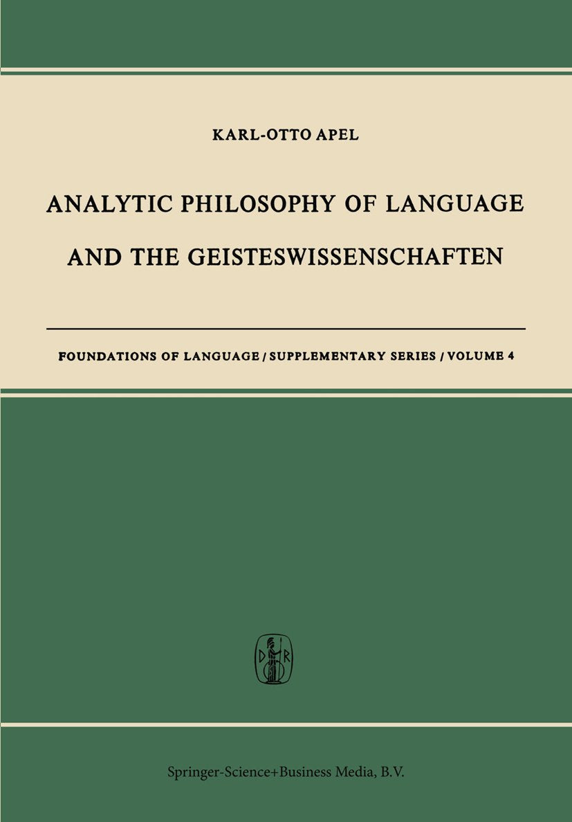 Analytic Philosophy of Language and the Geisteswissenschaften