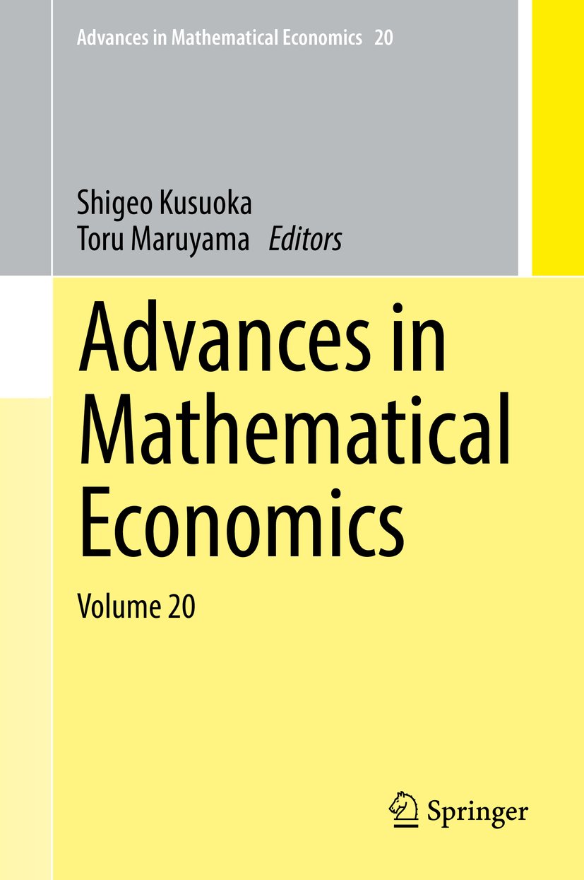 Advances in Mathematical Economics
