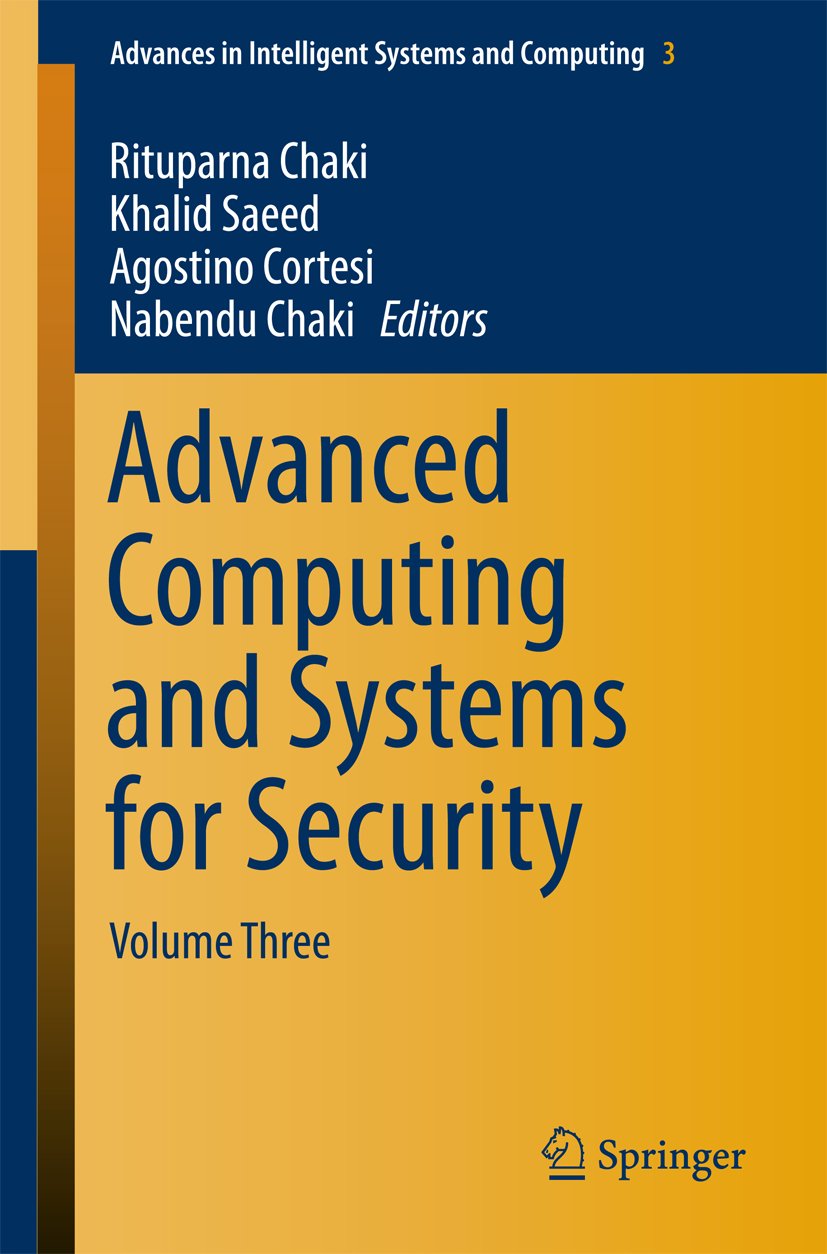 Advances in Intelligent Systems and Computing