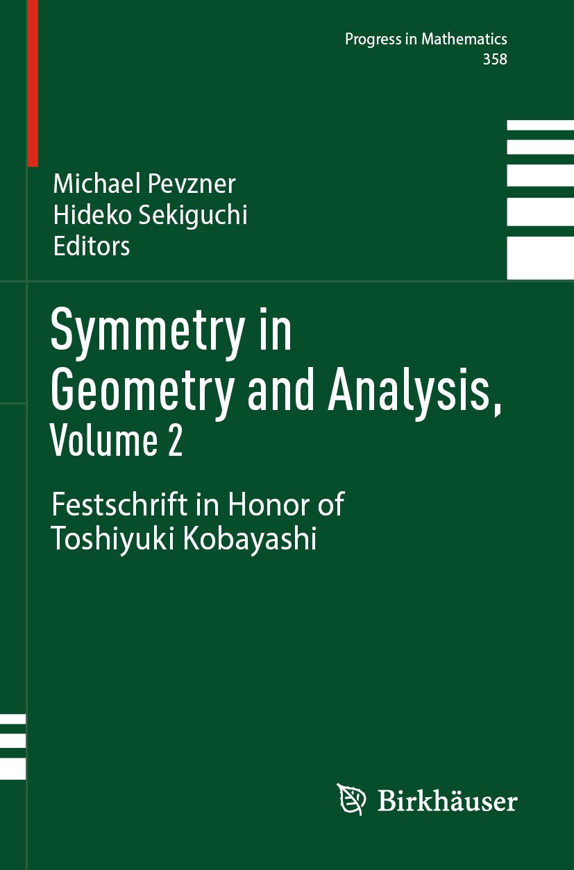 Symmetry in Geometry and Analysis, Volume 2