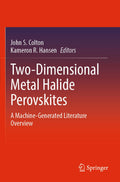 Two-Dimensional Metal Halide Perovskites