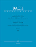 "Musical Offering" BWV 1079:
Canons for Flute, two Violins, obbligato Harpsichord (Piano) and Bc