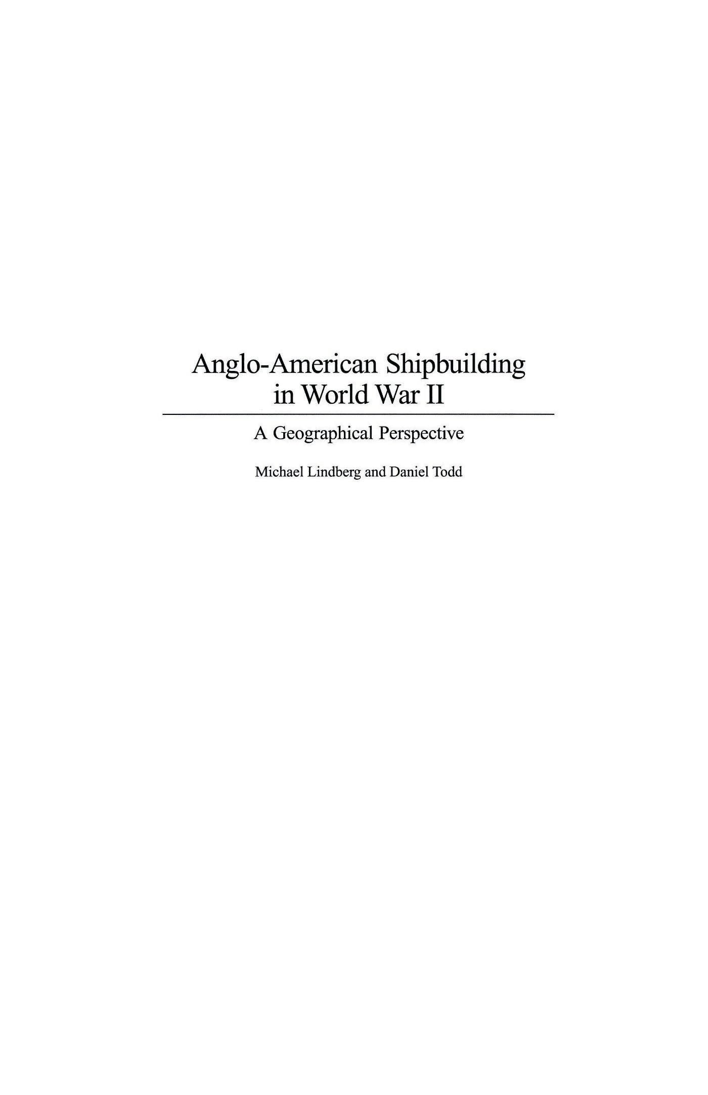 Anglo-American Shipbuilding in World War II