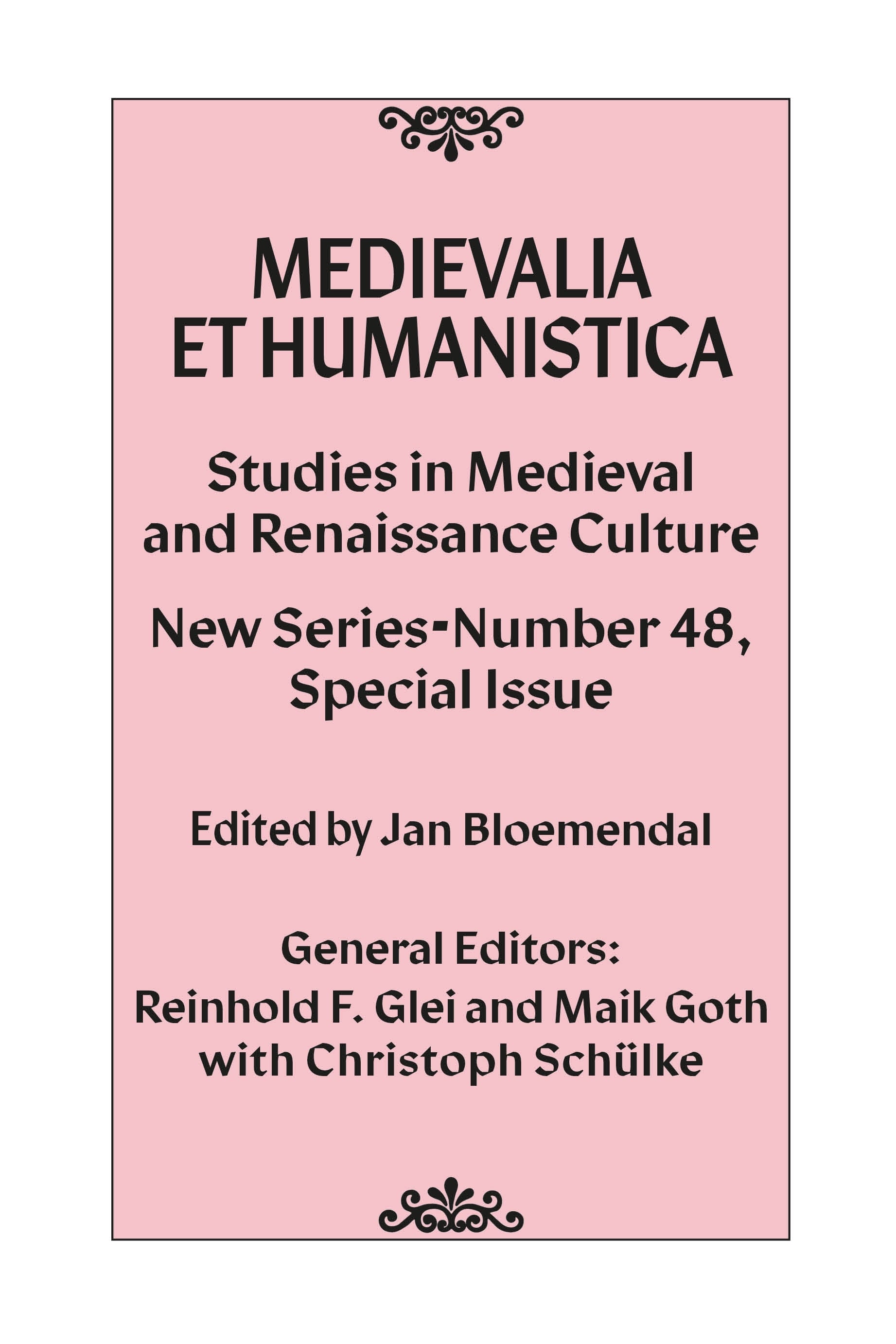 Medievalia et Humanistica, No. 48