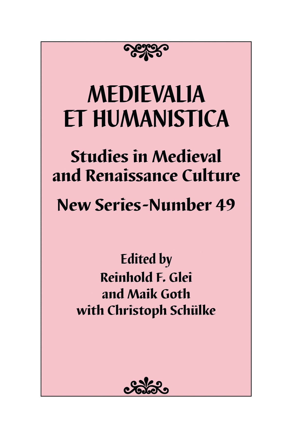 Medievalia et Humanistica, No. 49