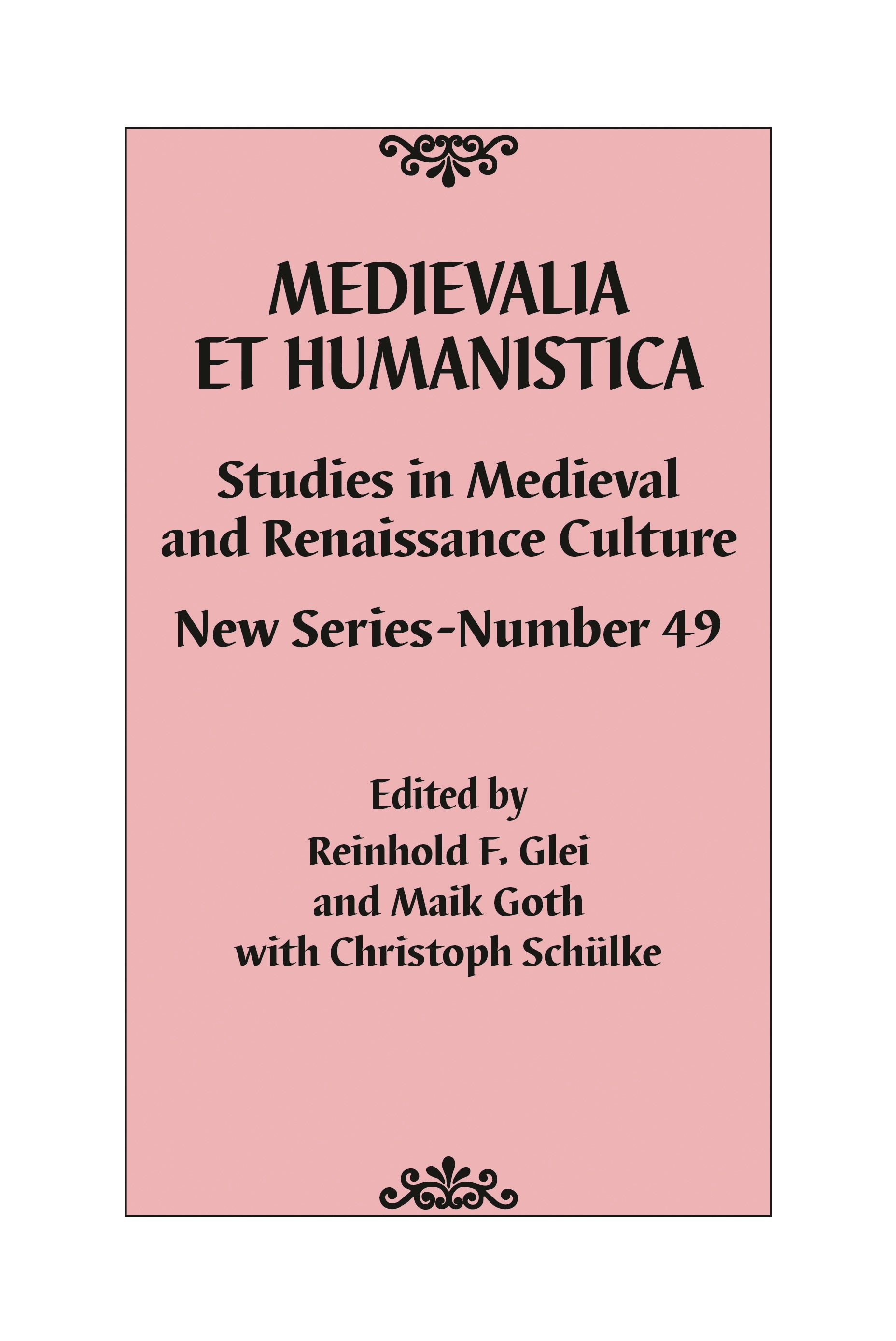 Medievalia et Humanistica, No. 49