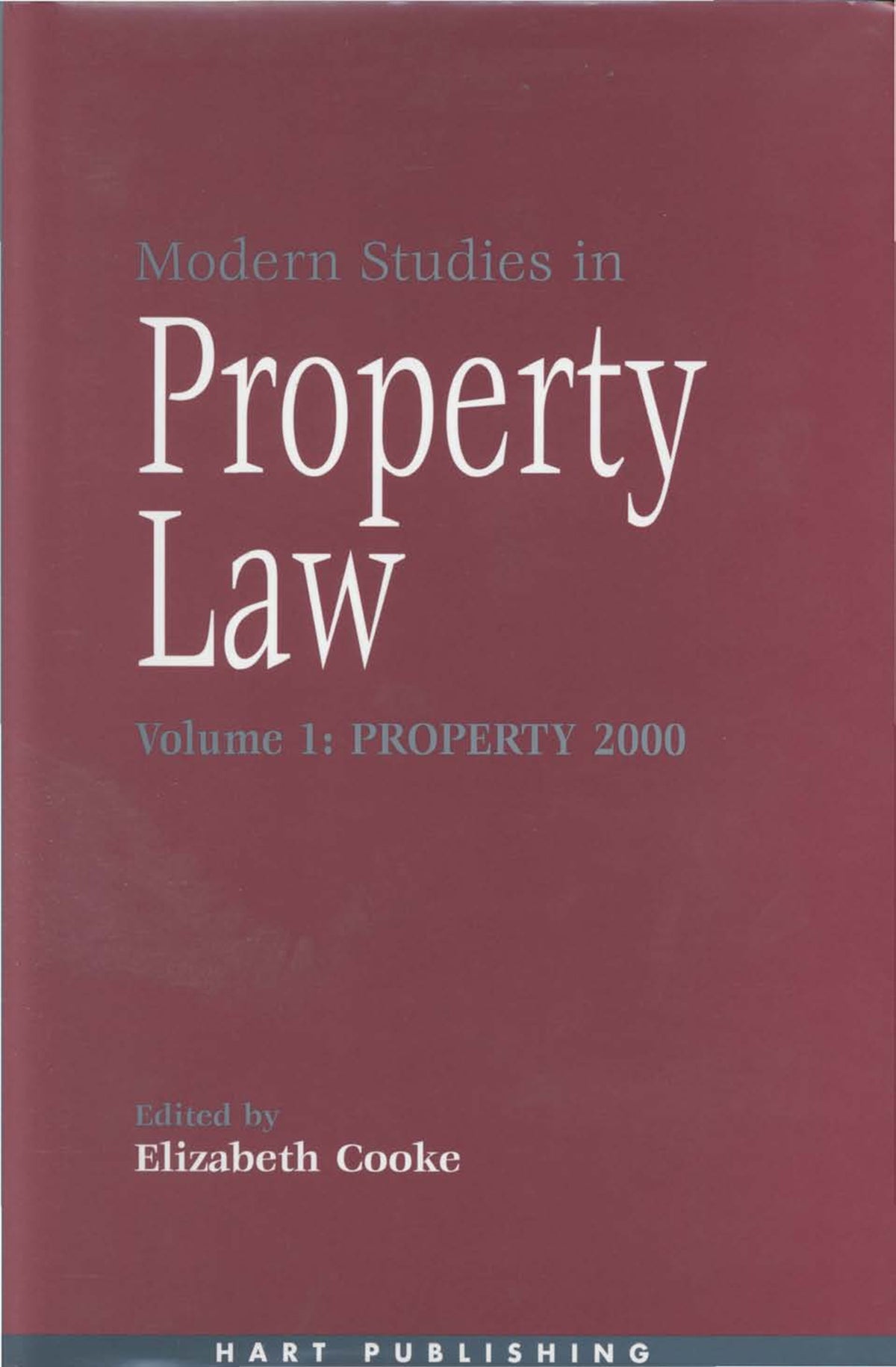 Modern Studies in Property Law - Volume 1
