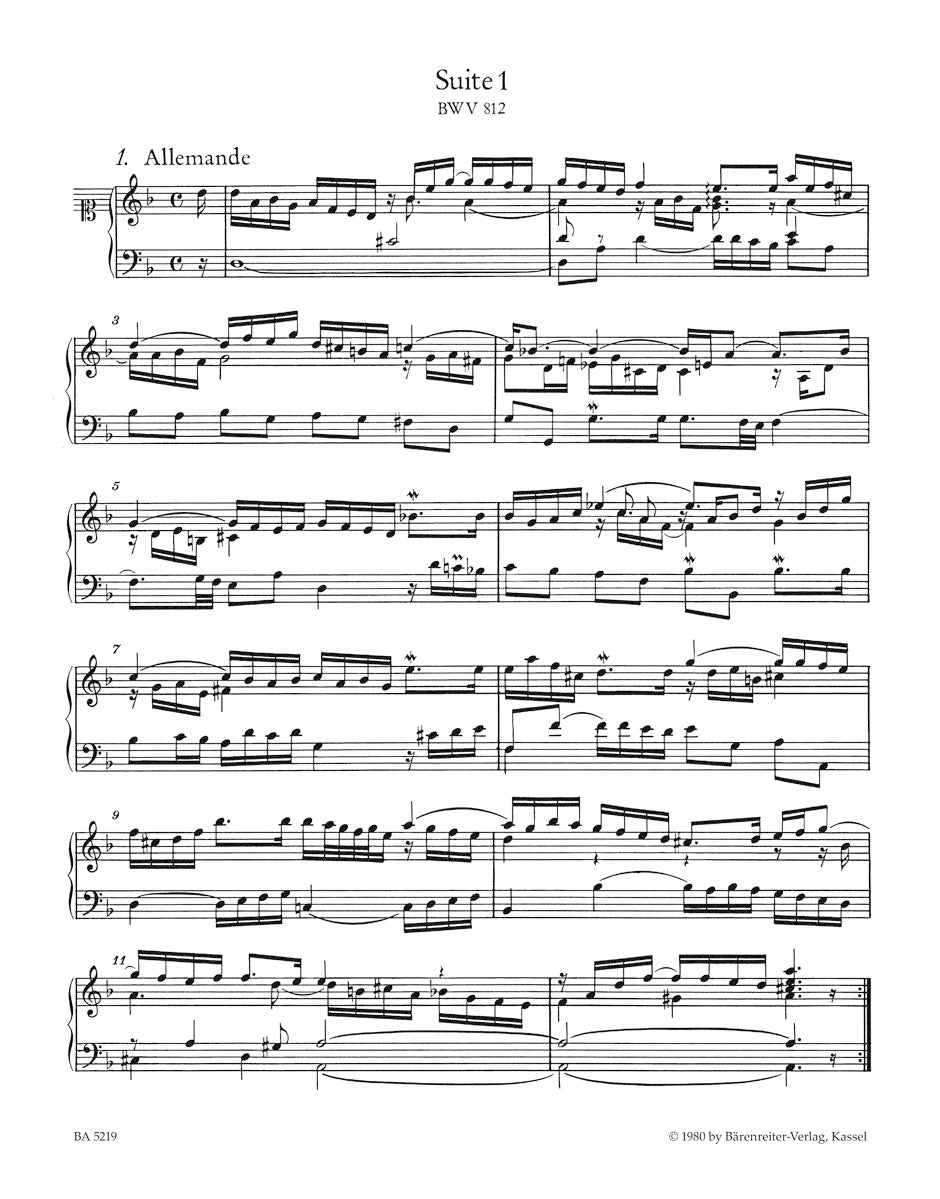 The Six French Suites BWV 812-817
