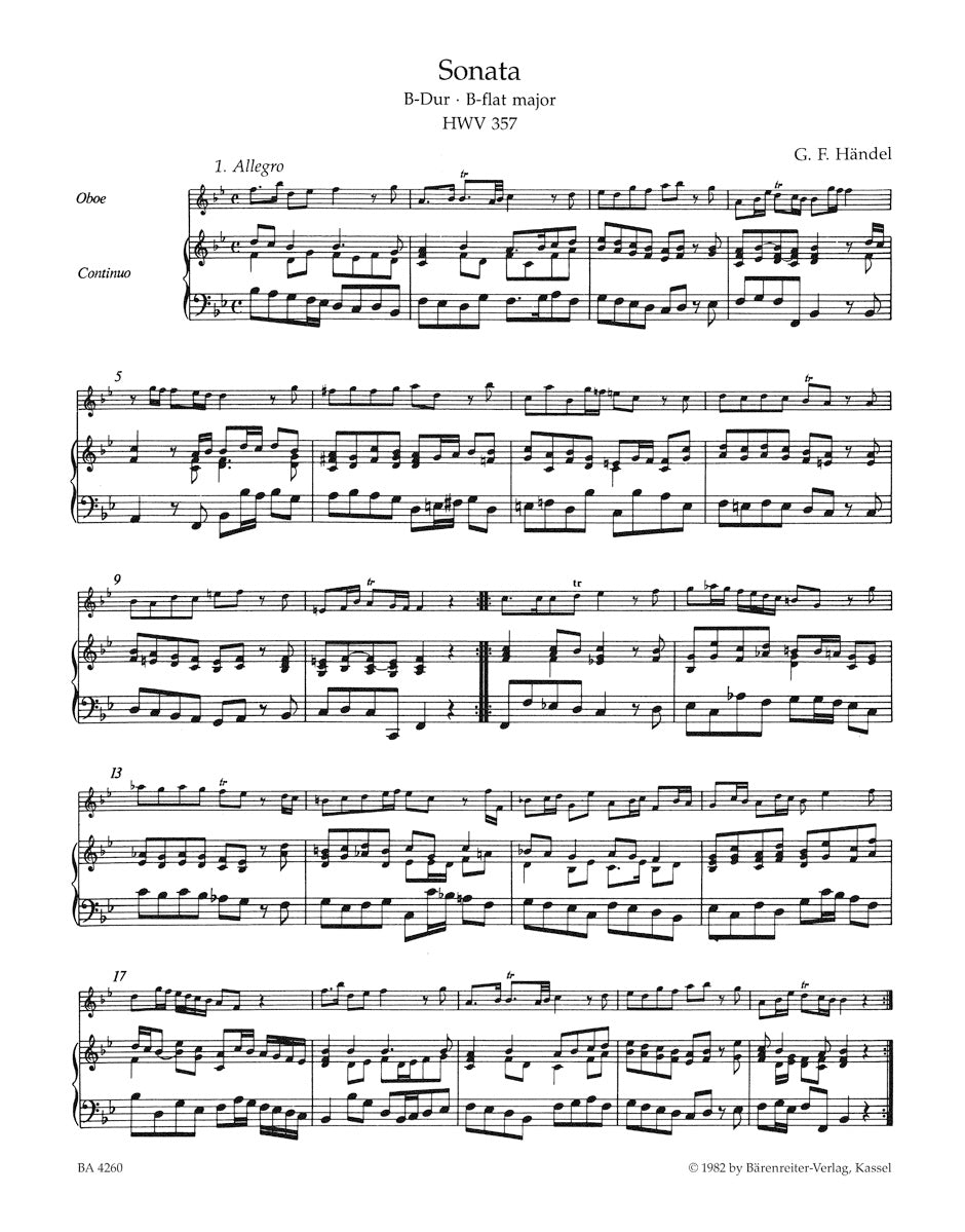 Complete Sonatas for Oboe and Bc