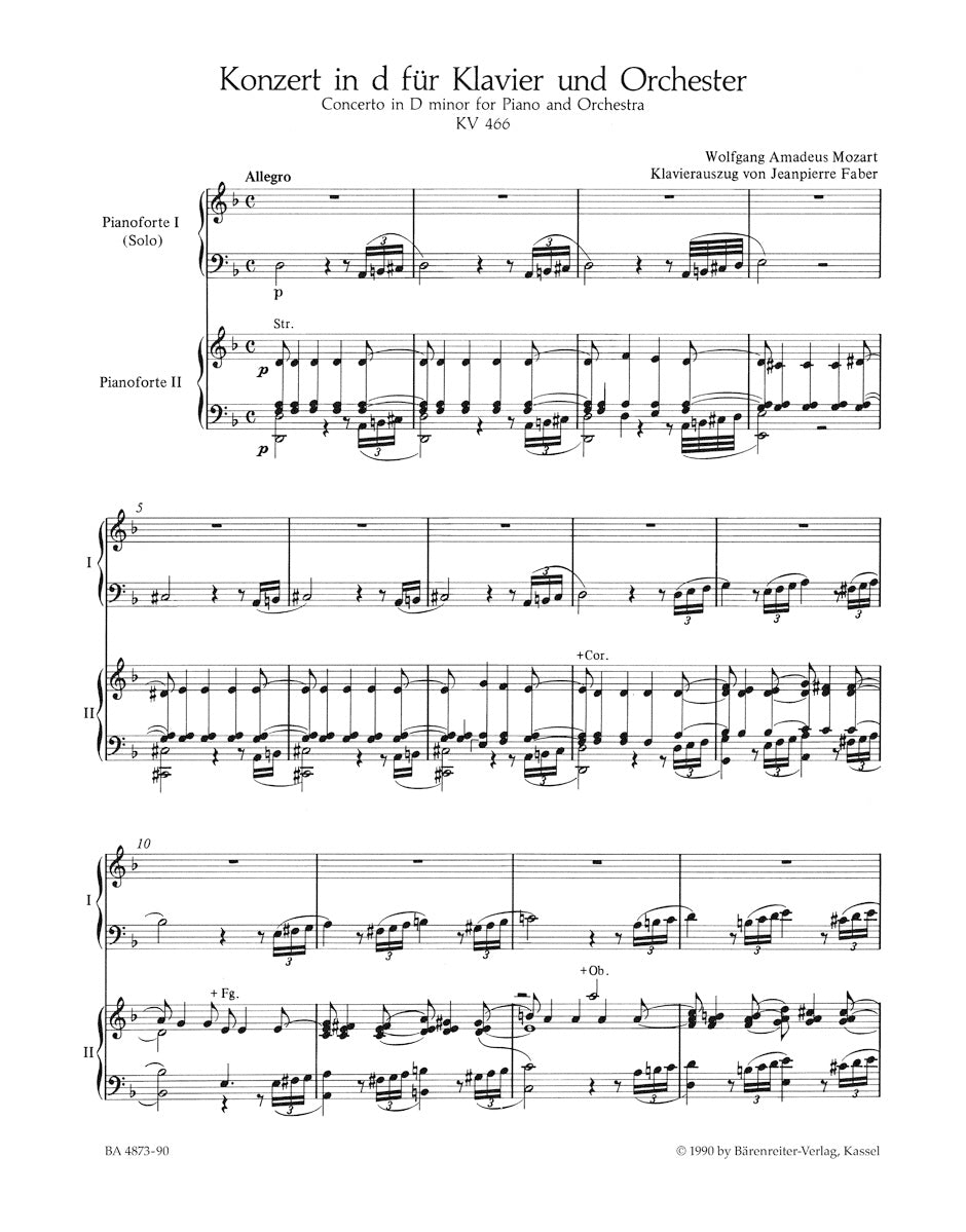 Piano Concerto No. 20 in D min K. 466