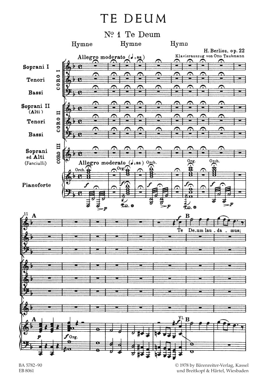 Te Deum op. 22 Hol 118