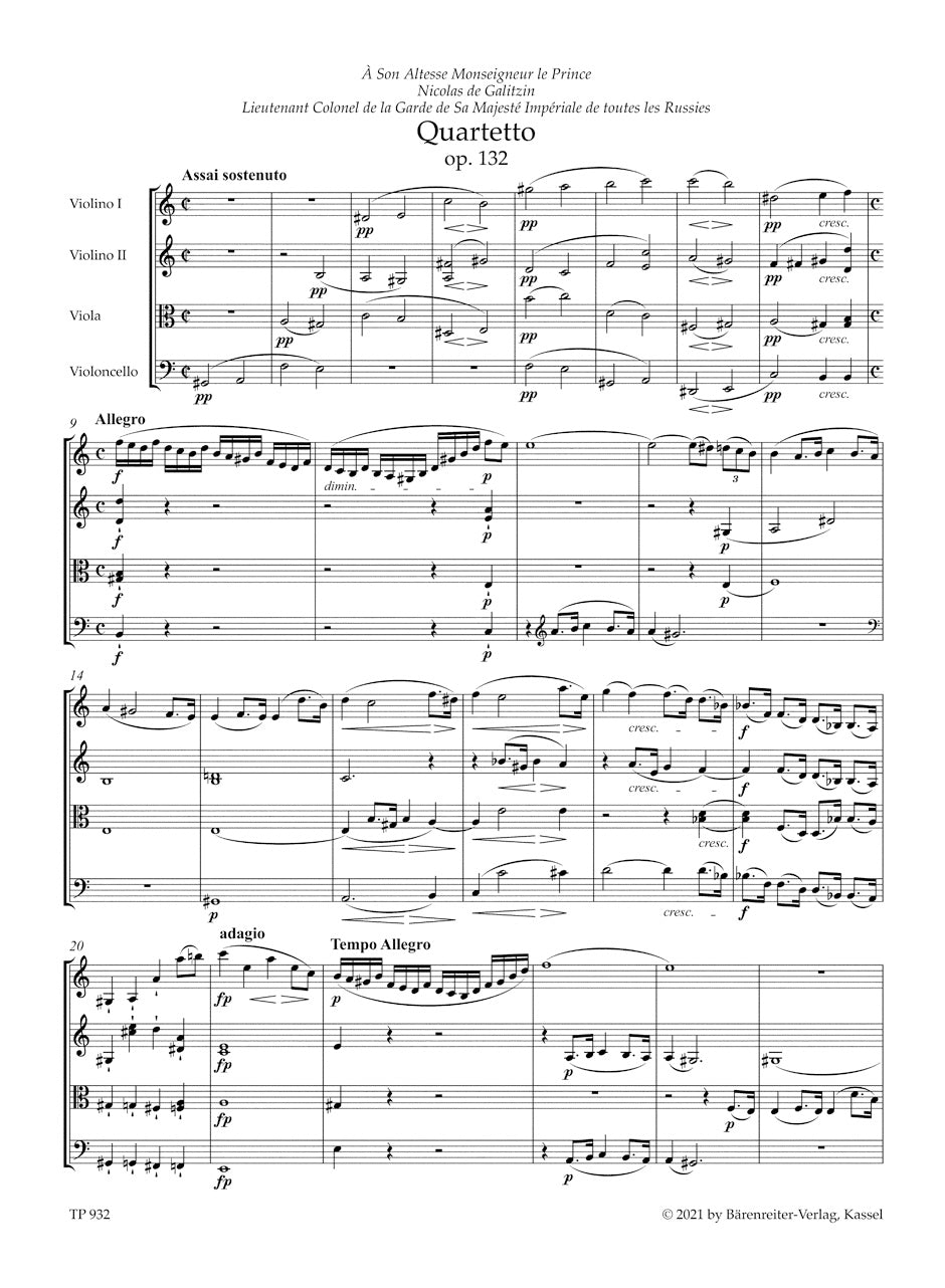 String Quartet in A min op. 132