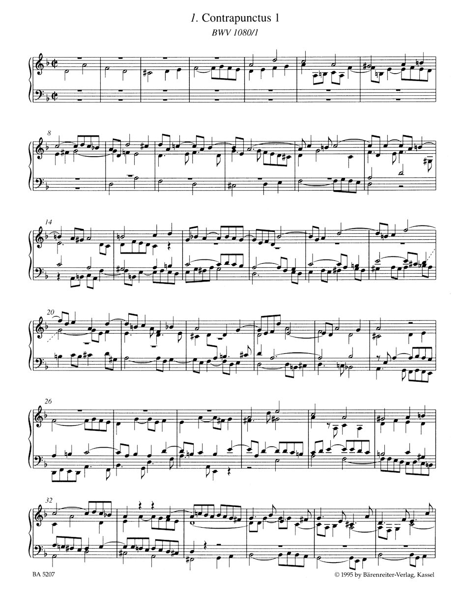The Art of Fugue BWV 1080