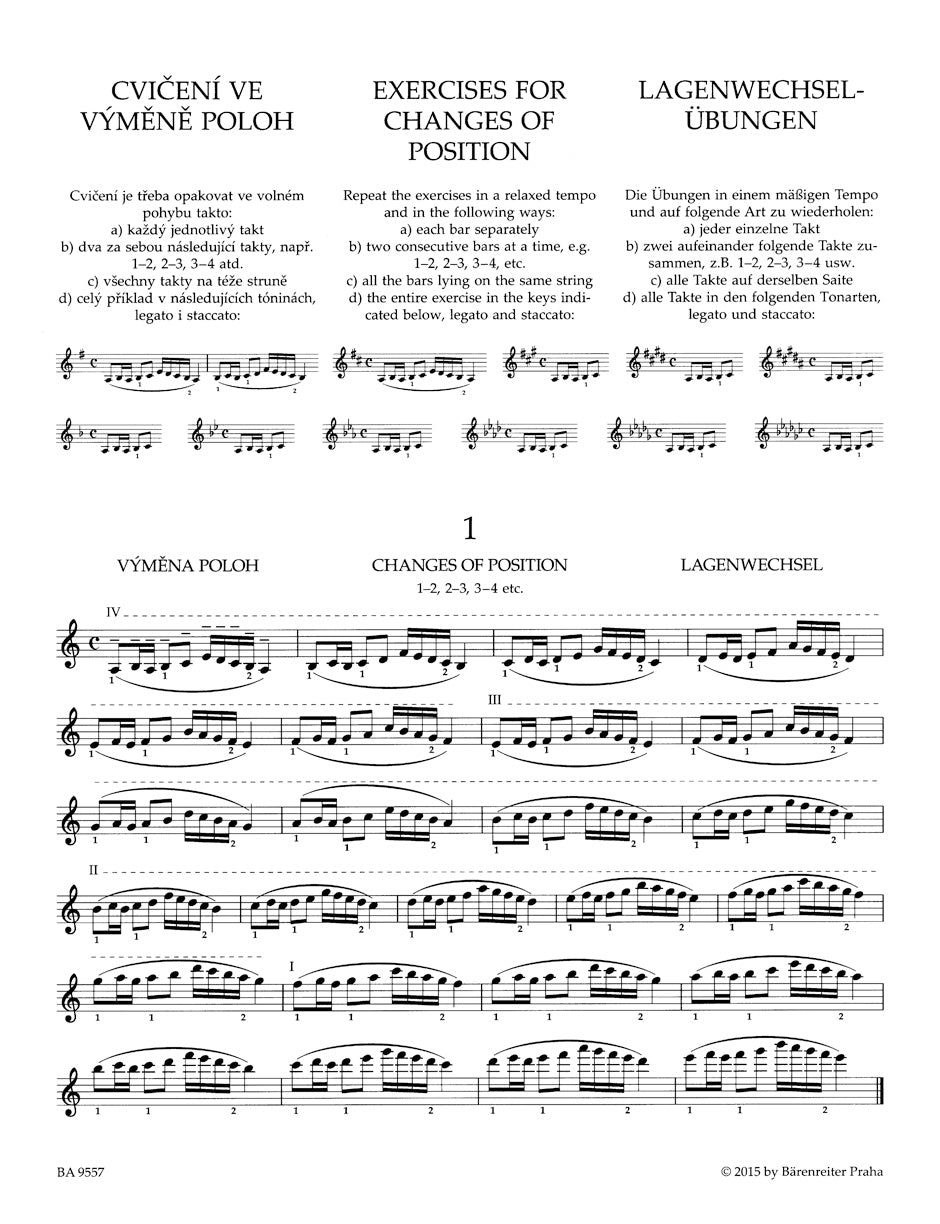Changing Positions and Preparatory Score Studies op. 8