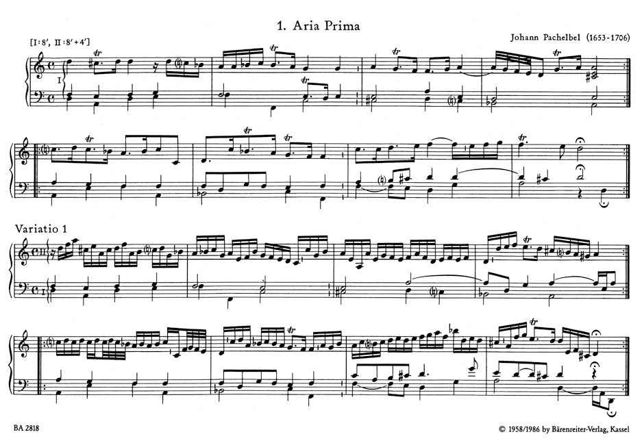 Selected Organ Works 
Vol. X: Hexachordum Apollinis with Arietta in F maj, Ciaconnas in C and D maj (for Harpsichord or Manual Organ)