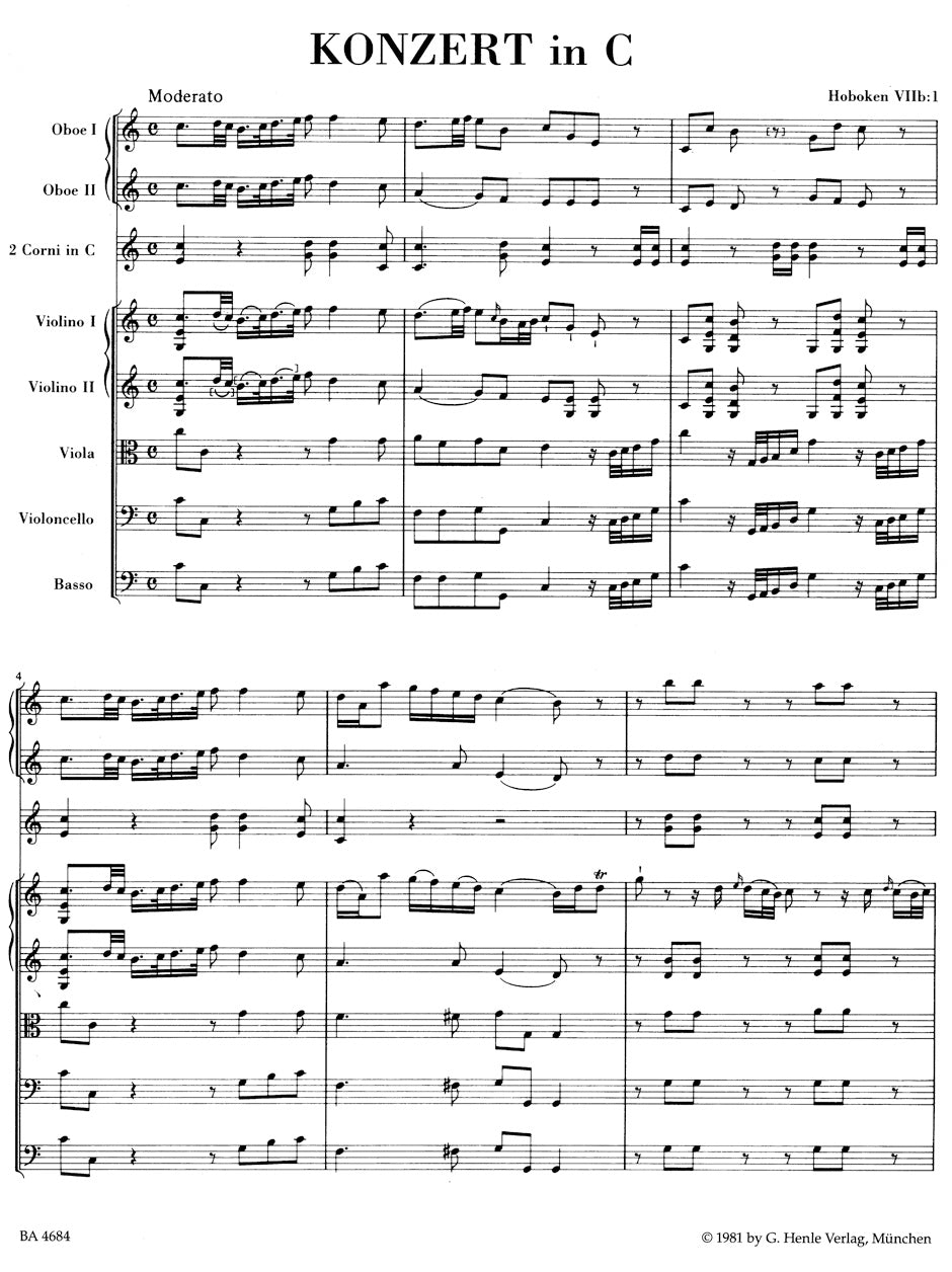 Concerto in C maj for Violoncello and Orchestra Hob. VIIb:1