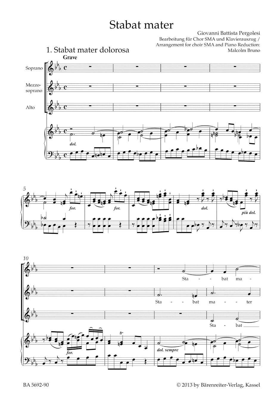 Stabat mater
Arranged for Female Choir SMA