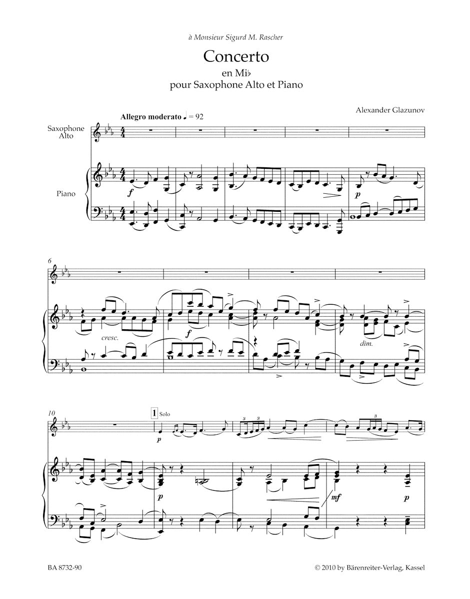 Concerto for Alto Saxophone and String Orchestra op. 109