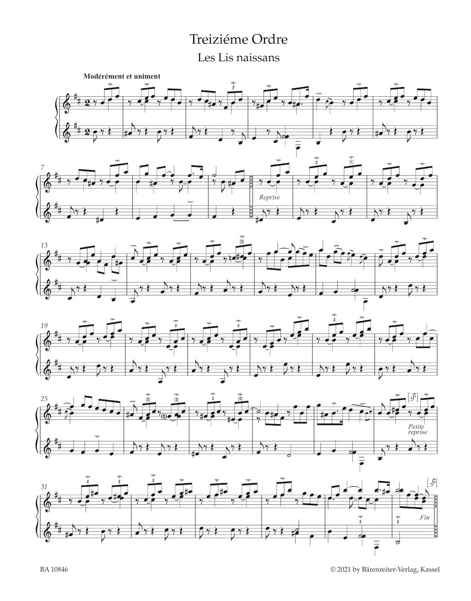 Pieces de clavecin. Troisieme livre, with 4 Concerts royaux for Harpsichord