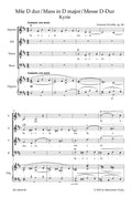 Mass in D maj op. 86 for Soloists, Choir and Organ