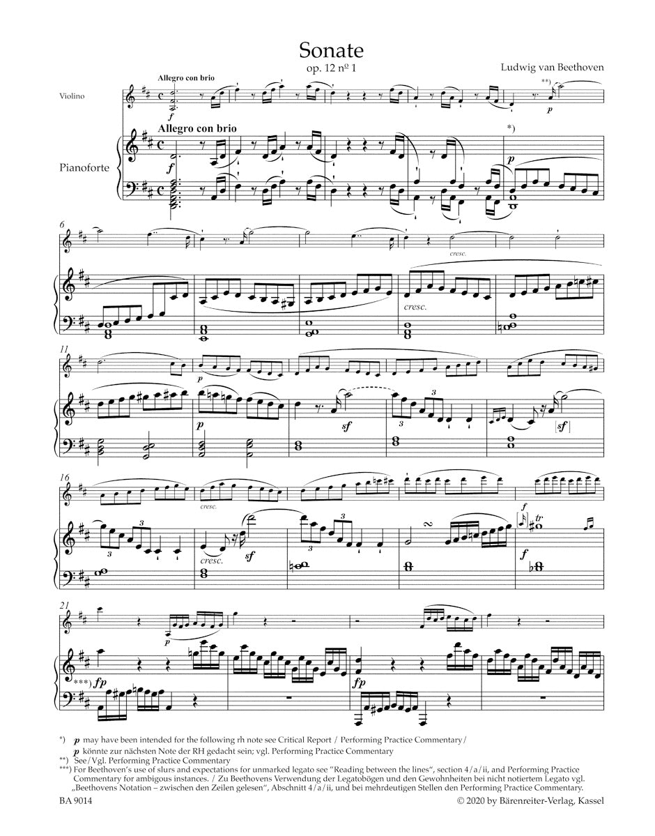 Sonatas for Pianoforte and Violin
Vols. 1 and 2 in a set