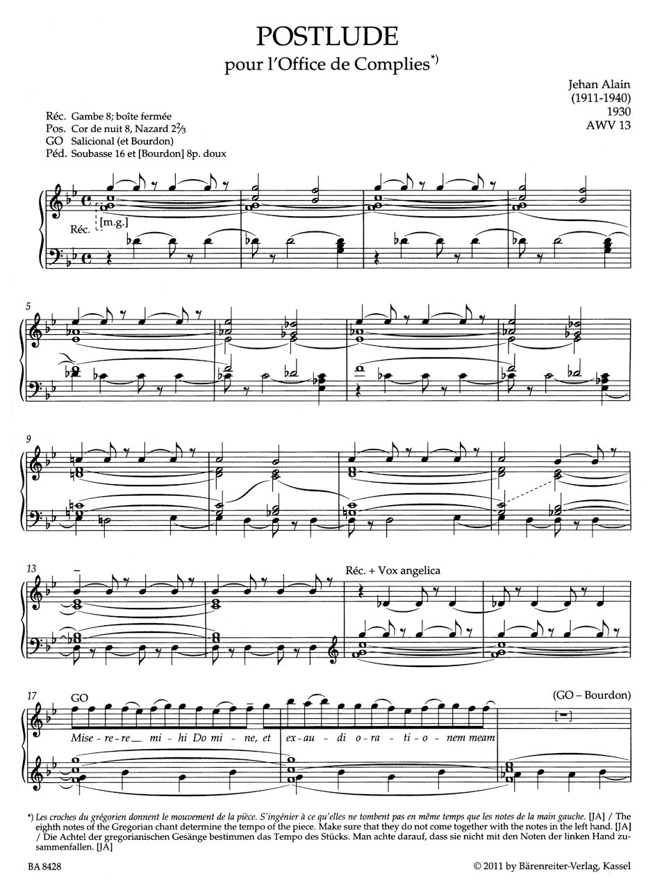 Complete Organ Works, Vol. I: Works published or intended for publication during the composer's lifetime