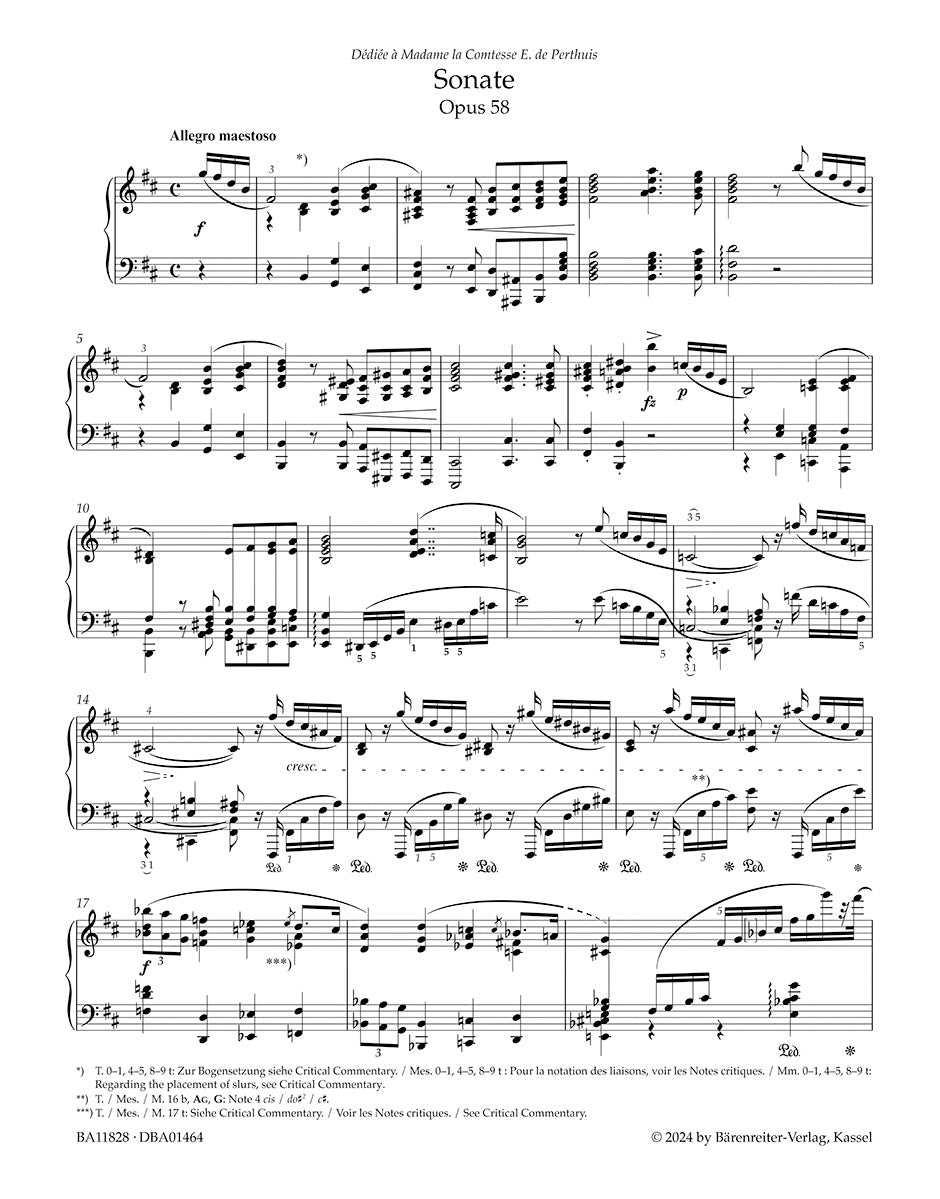 Sonata in B minor op. 58