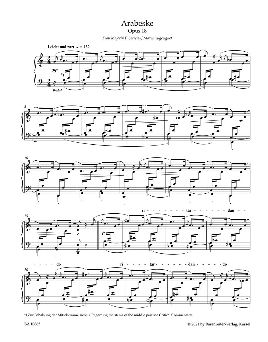 Arabeske op. 18, Blumenstuck op. 19