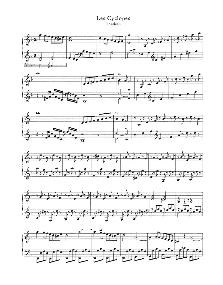 Les Cyclopes / Les Sauvages 
from Pieces de Clavecin