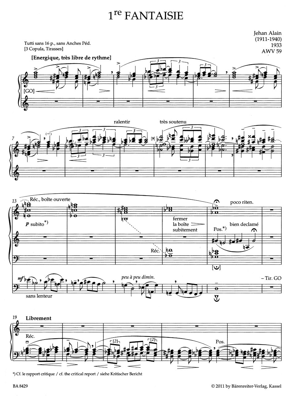 Complete Organ Works, Vol. II: Posthumous Works. Fantaisies, petites danses et marginalia