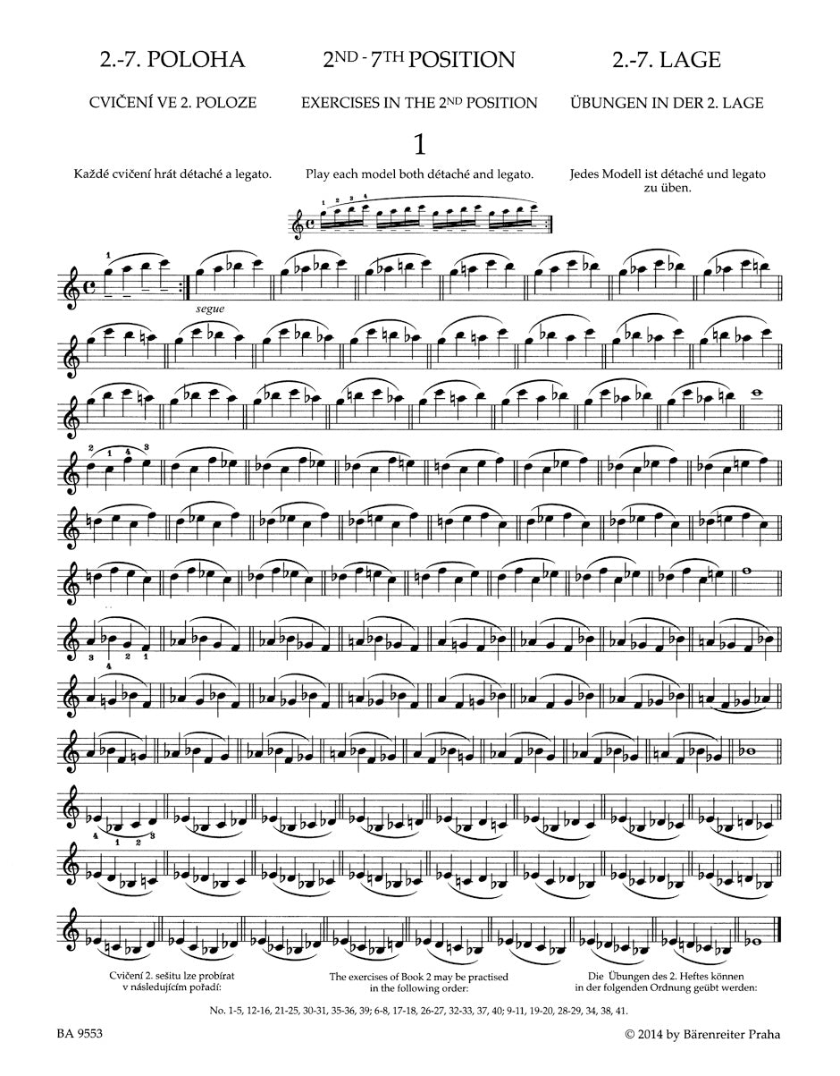 School of Violin Technique op. 1. 
Vol. 2: 2nd - 7th Position