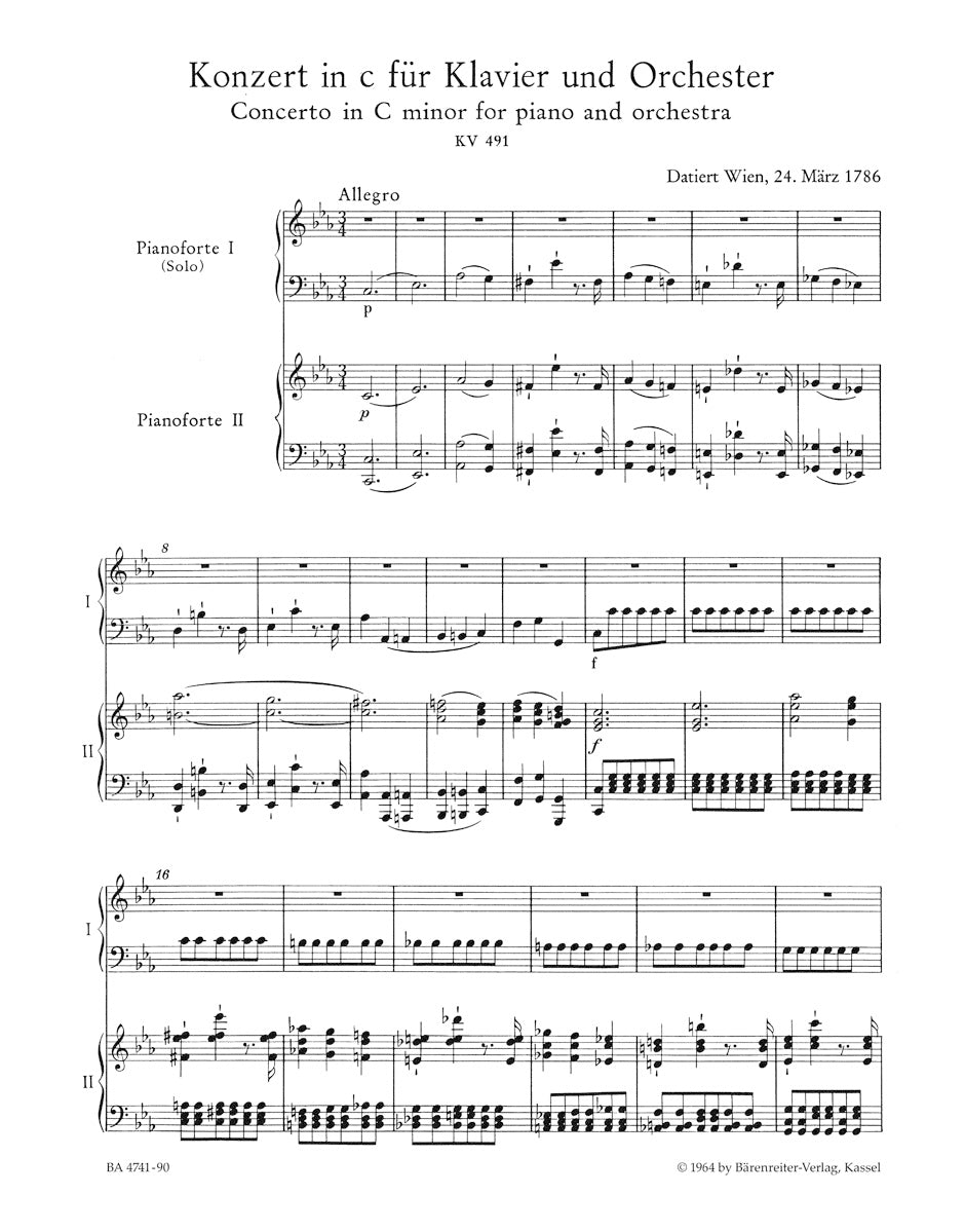 Piano Concerto No. 24 in C min K. 491