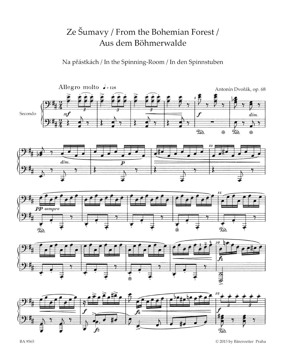 From the Bohemian Forest op. 68 for Piano Duet (one Piano – four hands)