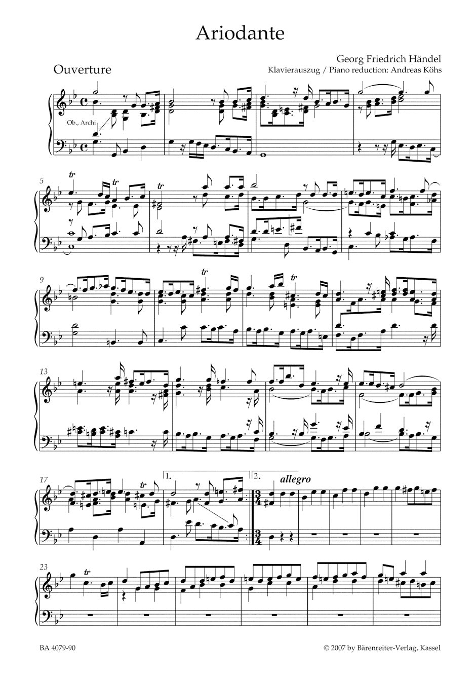 Ariodante HWV 33