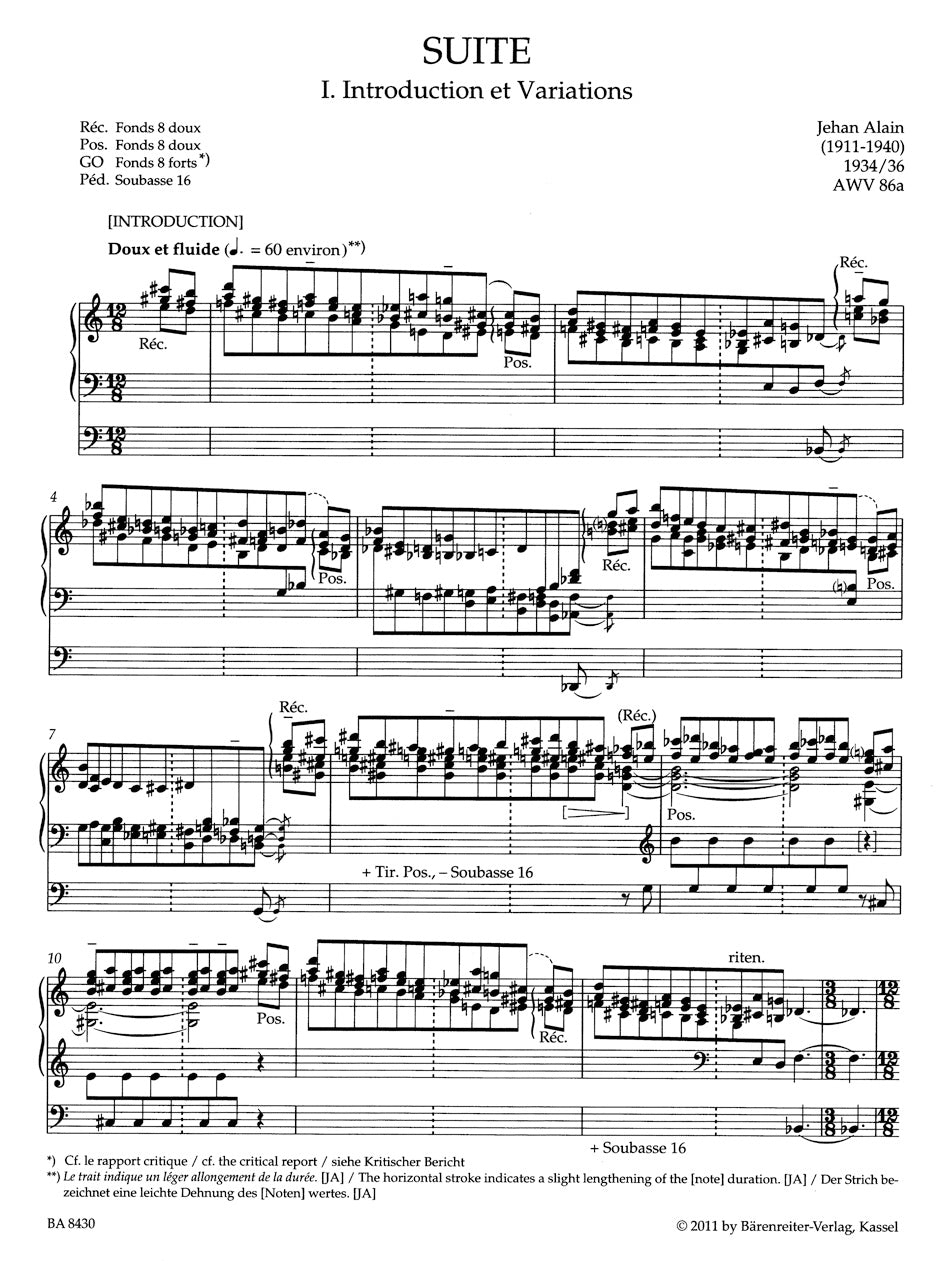 Complete Organ Works, Vol. III: Posthumous Works. Suite, Intermezzo, Trois Dances