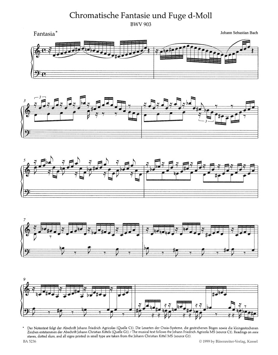 Chromatic Fantasy and Fugue in D min
BWV 903