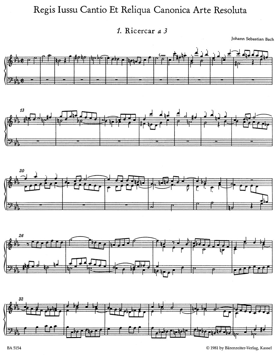 Musical Offering BWV 1079
Vol. 1: Ricercari for Harpsichord