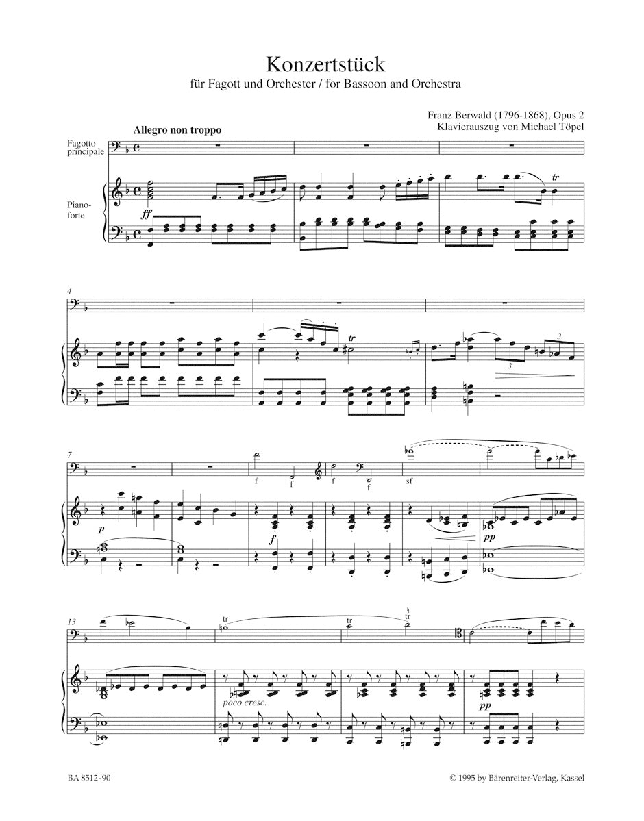 Concert Piece op. 2 for Bassoon and Orchestra