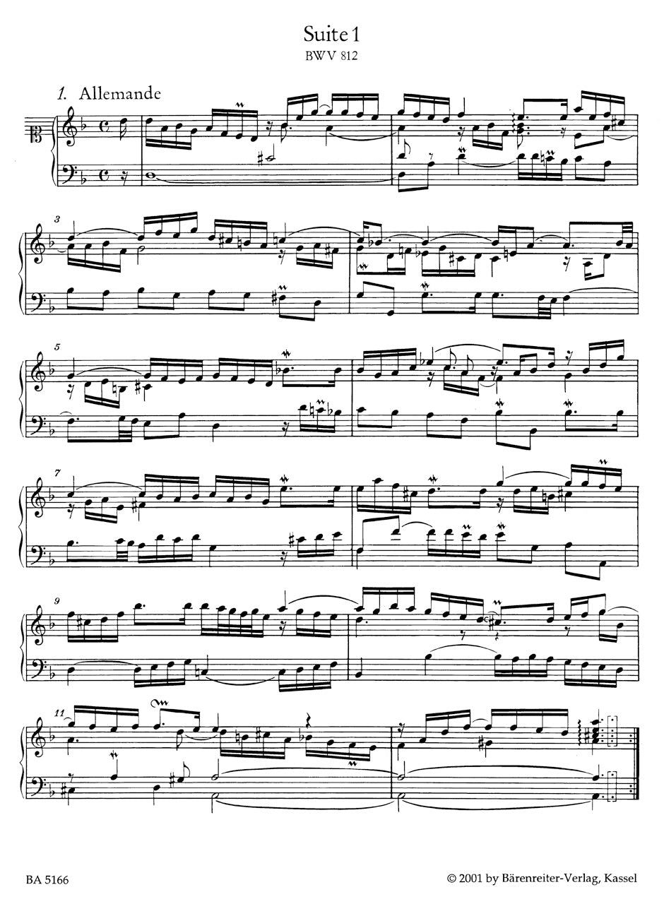 The Six French Suites BWV 812-817. Embellished version