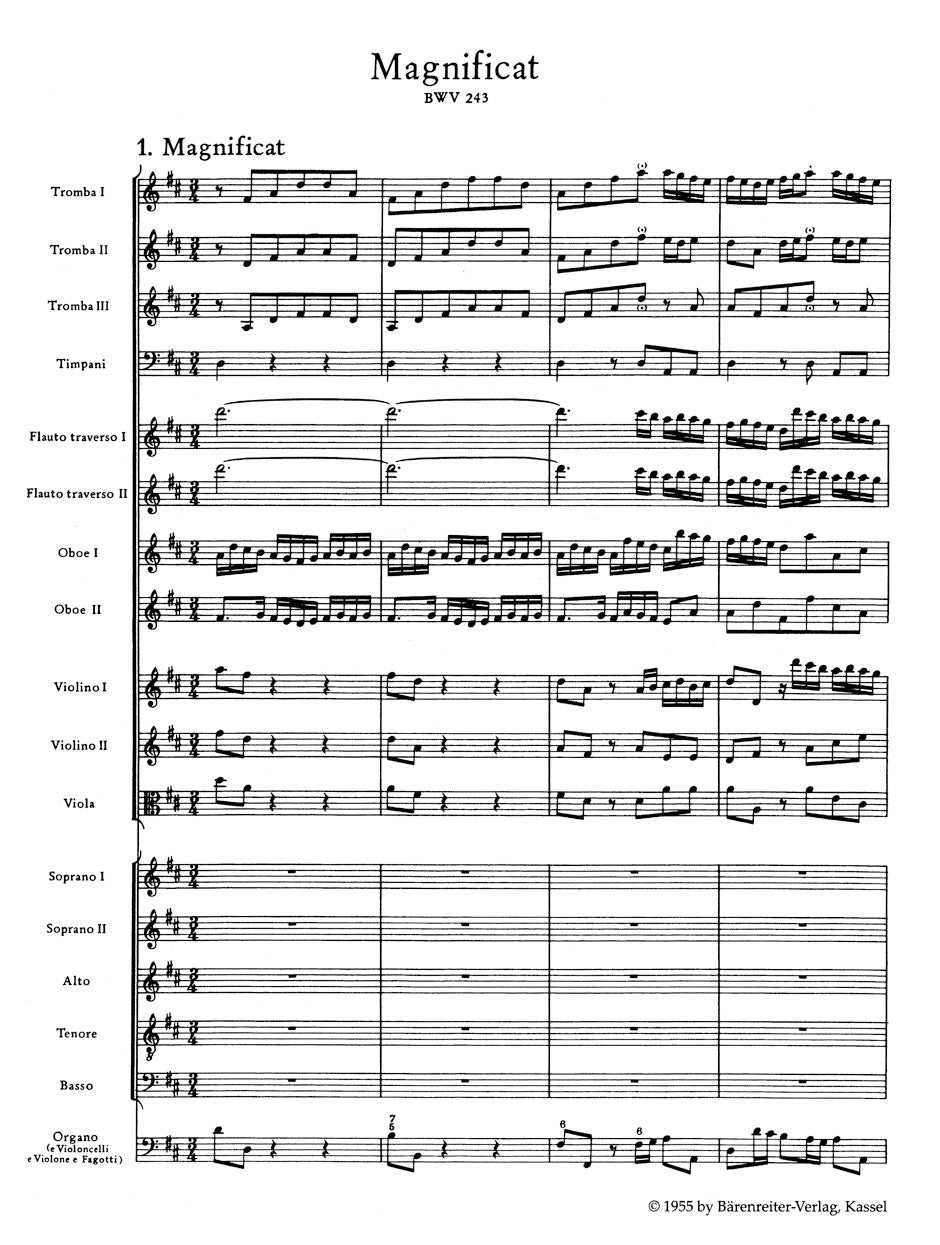 Magnificat in D maj BWV 243