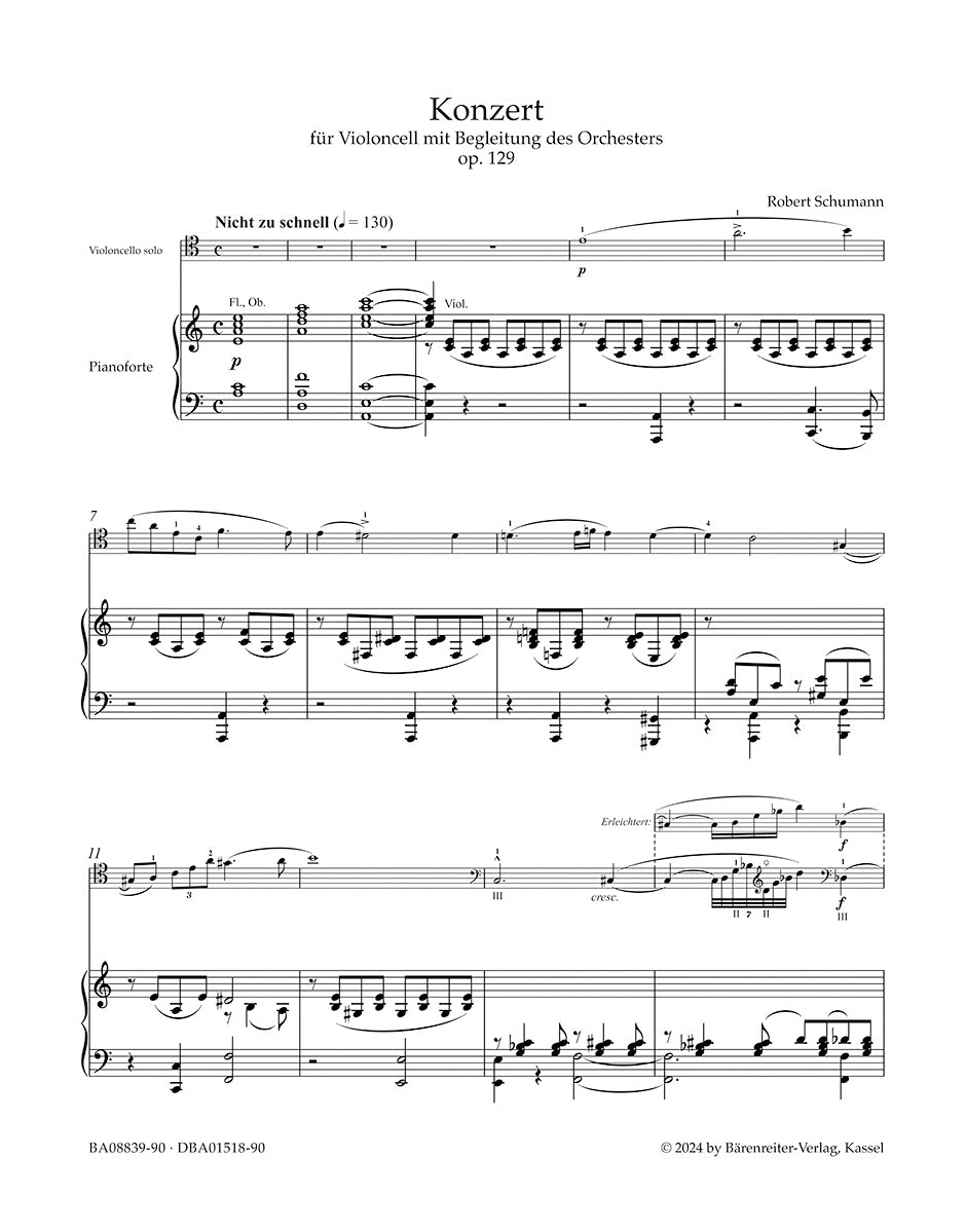 Concerto for Violoncello and Orchestra in A min op. 129