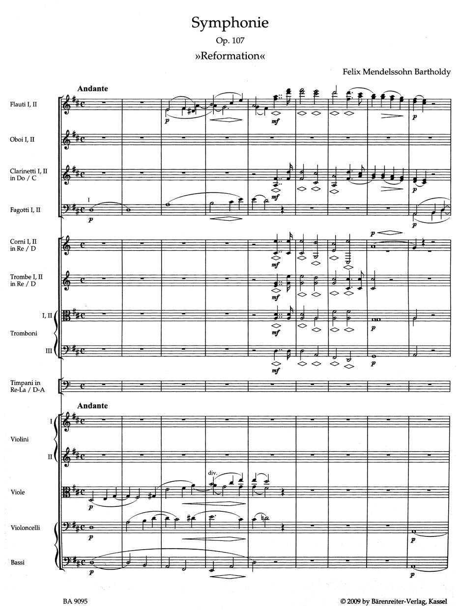 Symphony No. 5 in D maj op. 107 "Reformation"