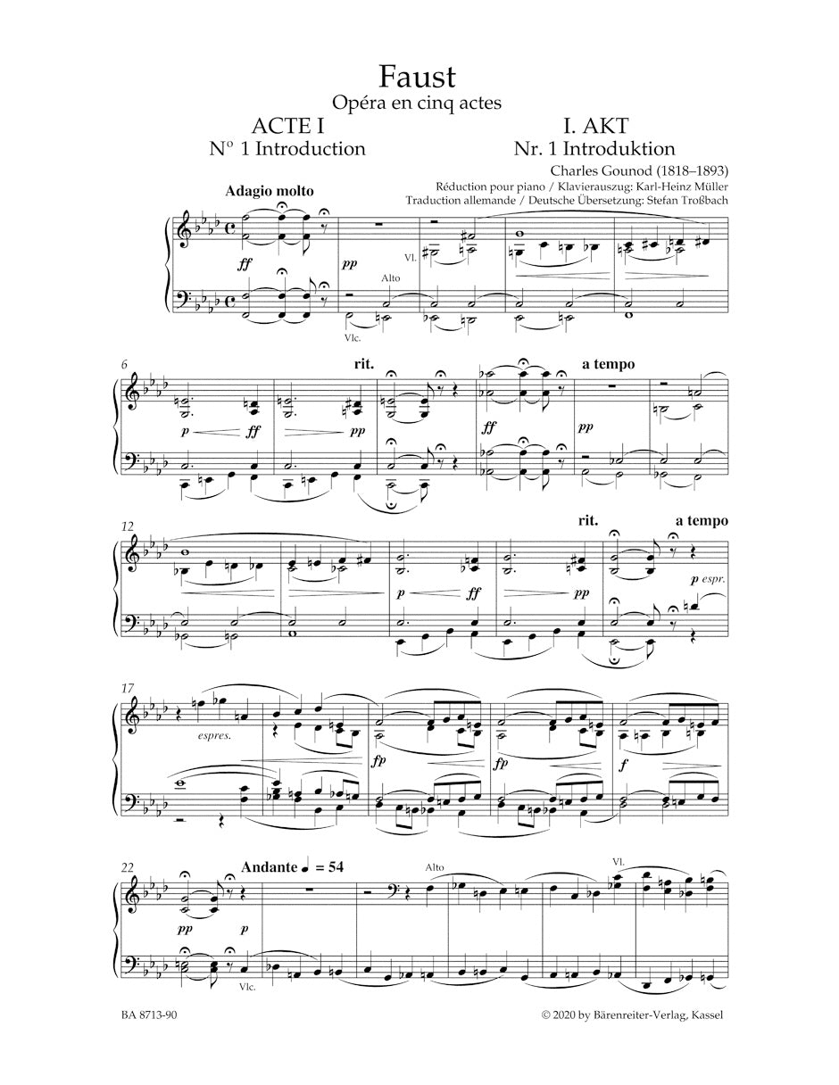 Faust.
Version with Recitatives