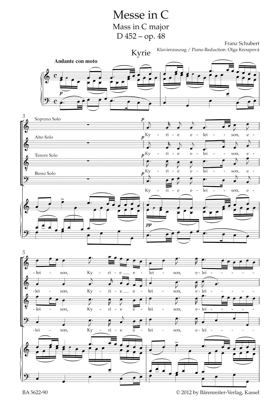 Mass in C maj op. 48 D 452