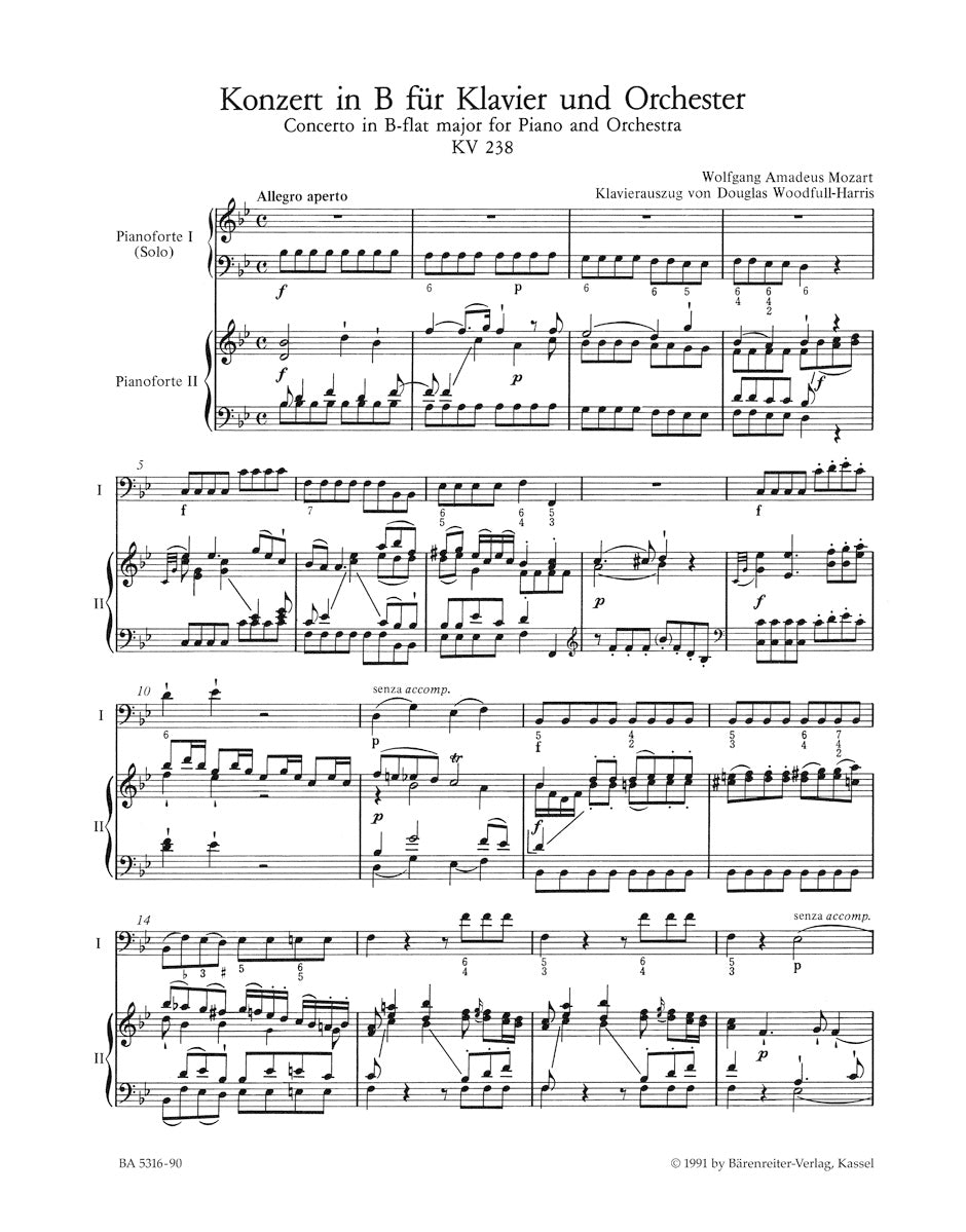 Piano Concerto No. 6 in B-flat maj K. 238