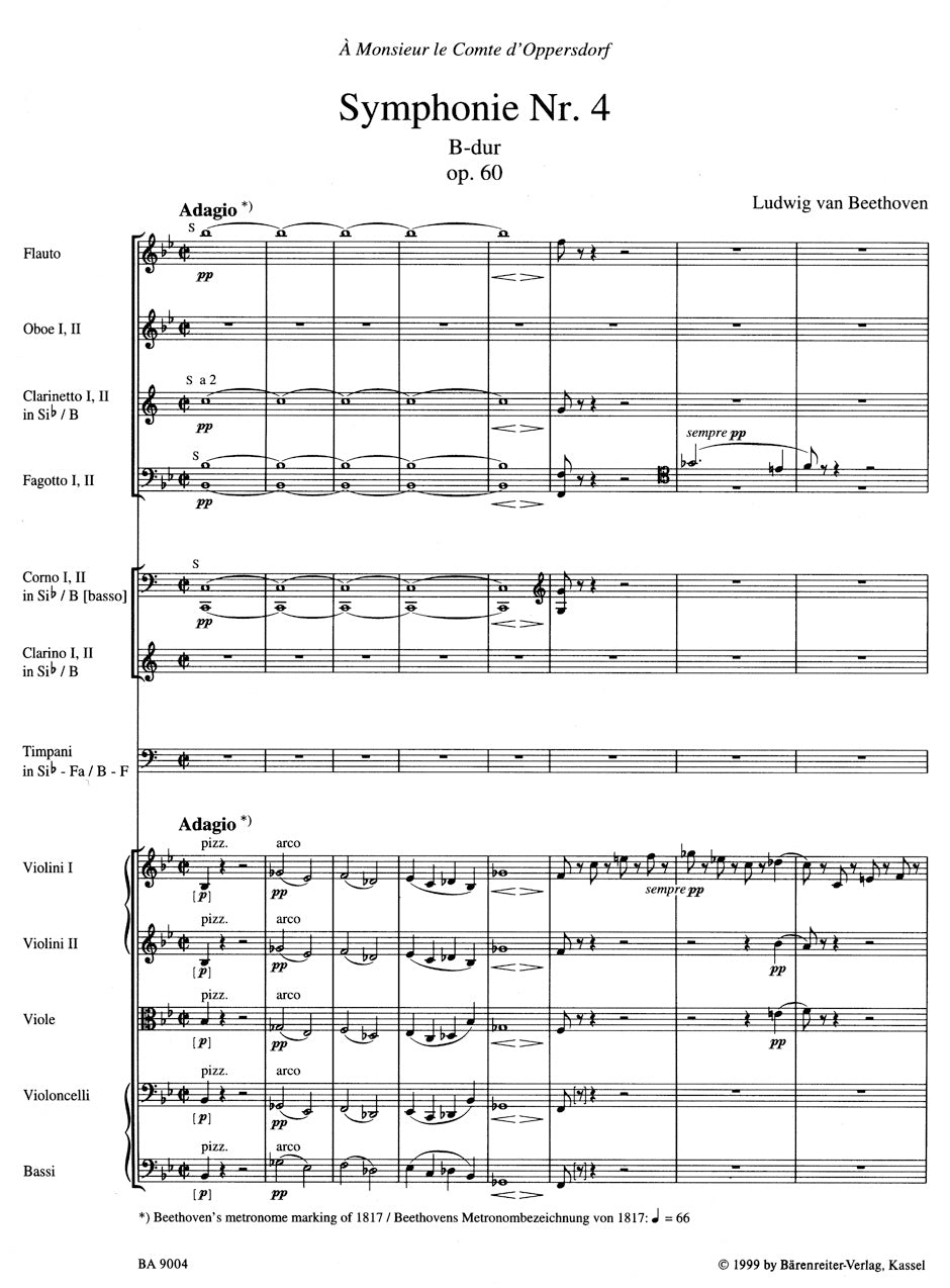 Symphony No. 4 in B-flat maj op. 60