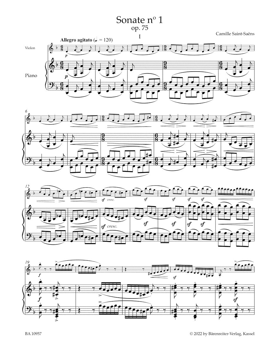 Sonata no. 1  in D minor for Violin and Piano op. 57