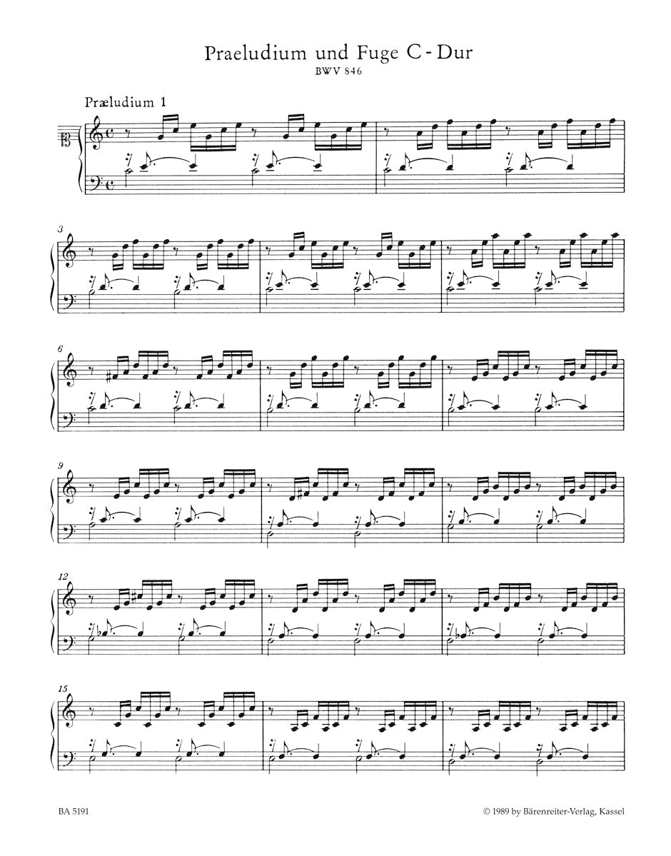 Well-Tempered Clavier I BWV 846-869